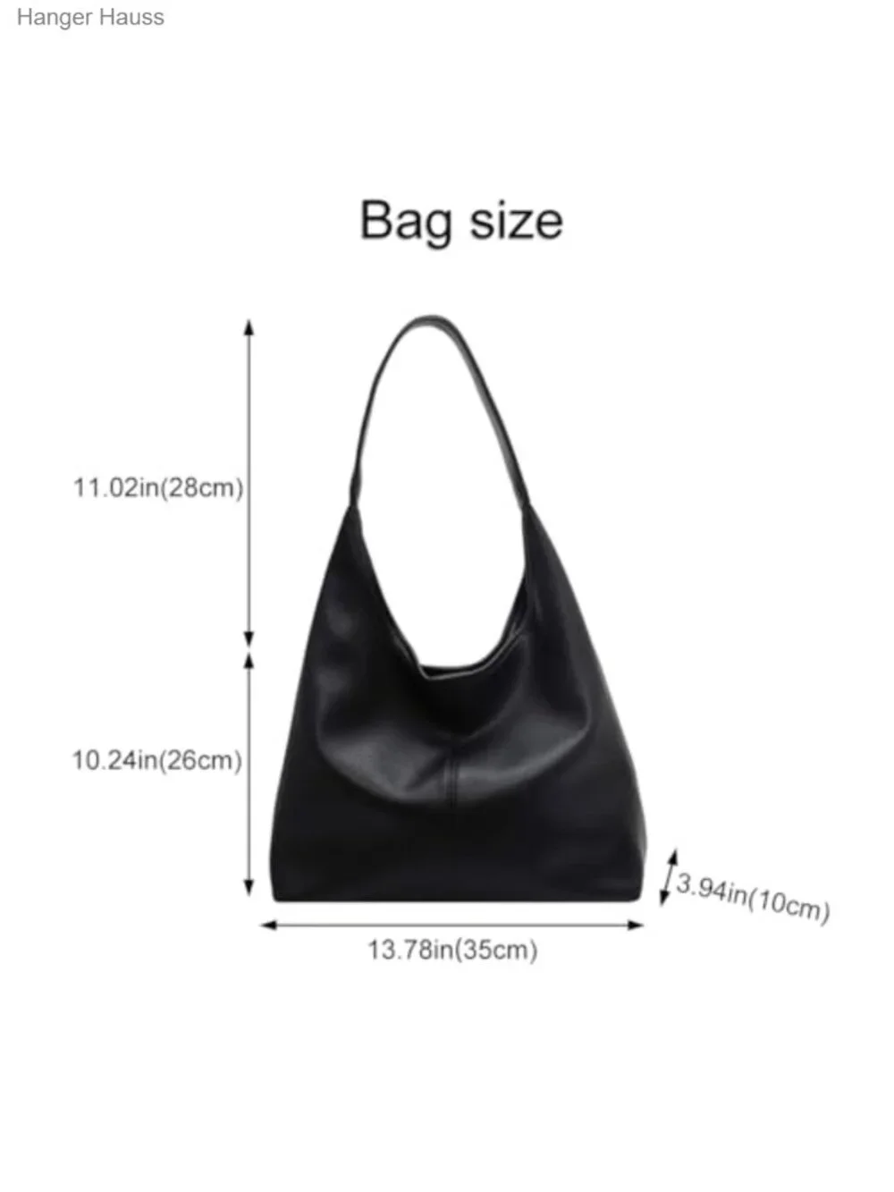 Hobo Bags for Women Slouchy Tote Bag Soft PU Leather Shoulder Purse Set of 2